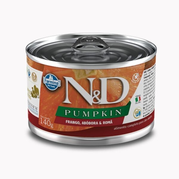 cf09f12cb0c6bd57ee9e9556988af53e.jpg RAÇÃO ÚMIDA ND PUMPKIN FRANGO PARA CÃES ADULTOS 140G