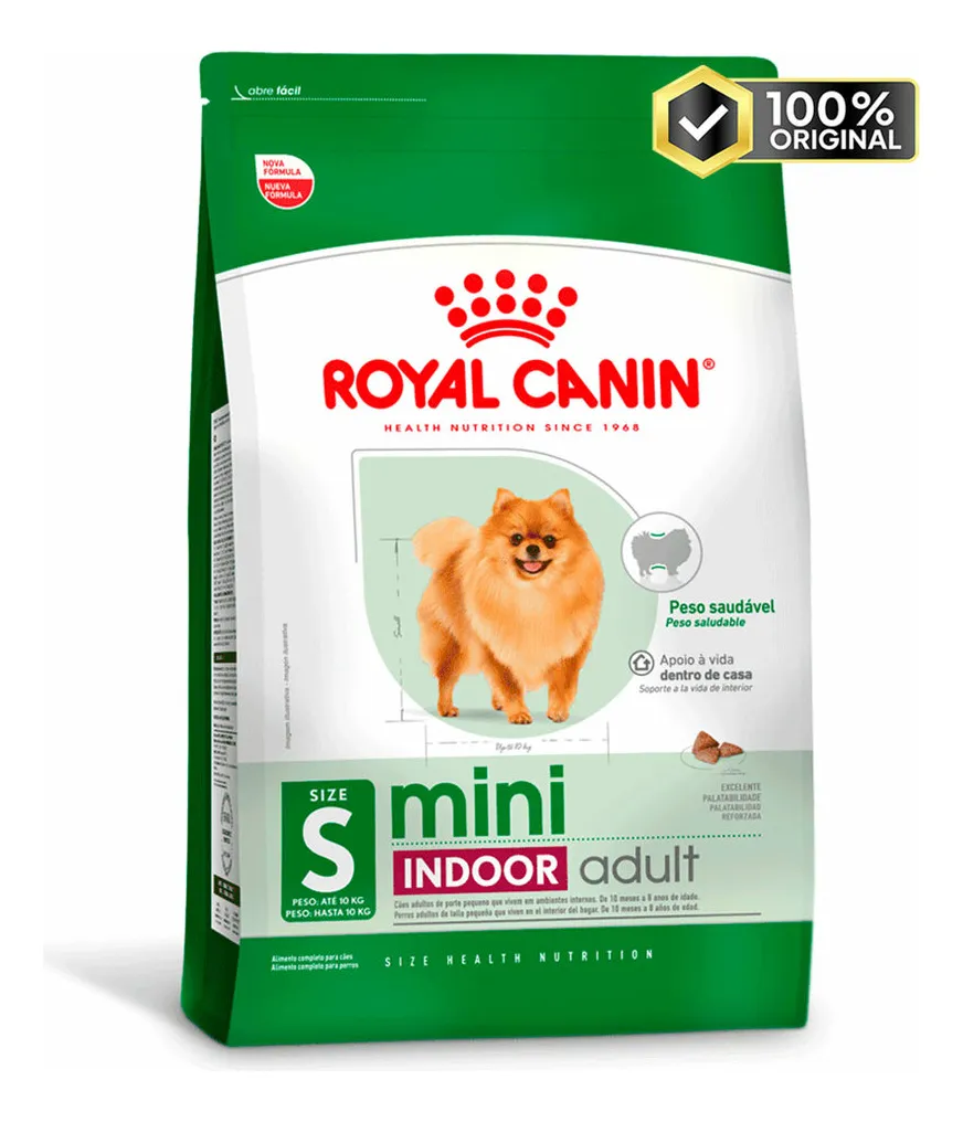 RAÇÃO ROYAL CANIN CÃES ADULTOS MINI INDOOR 1KG