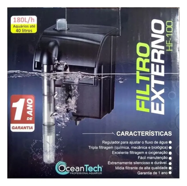 Filtro Externo Ocean Tech Hf-100  Aquário Até 40l + 110v
