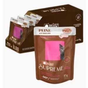 KIT 20UN SACHÊ QUATREE SUPREME P/ GATOS ADULTOS PEIXE 85G