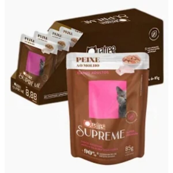 KIT 20UN SACHÊ QUATREE SUPREME P/ GATOS ADULTOS PEIXE 85G