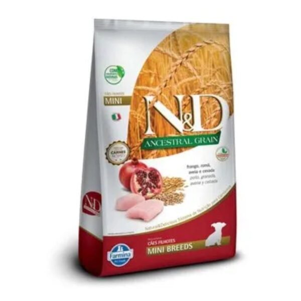 RAÇÃO ND ANCESTRAL P/ CÃES FRANGO PUPPY MINI 800G
