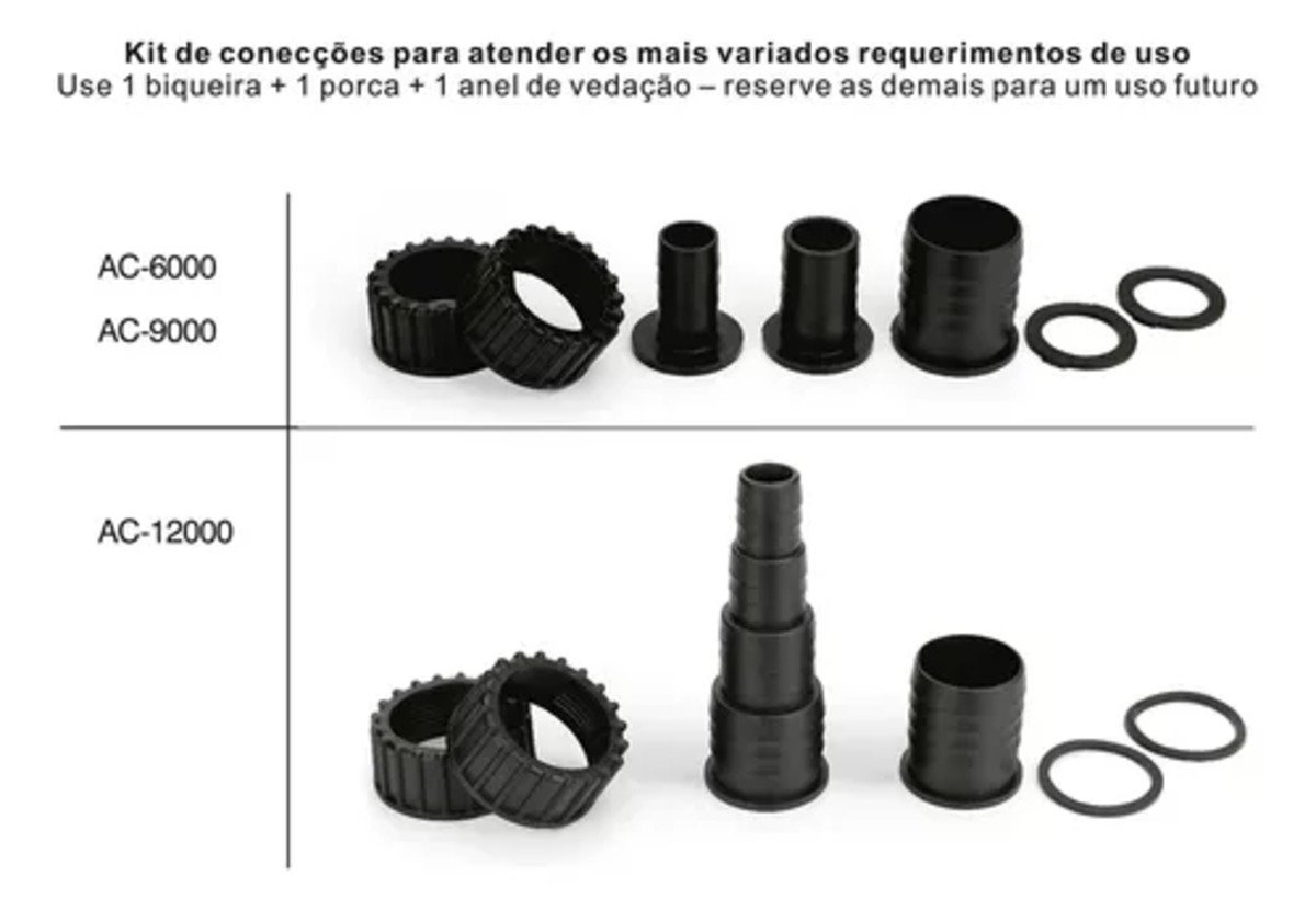 BOMBA SUBMERSA AC-9000 127V P/LAGO - OCEAN TECH CABO 6M - Imagem 3