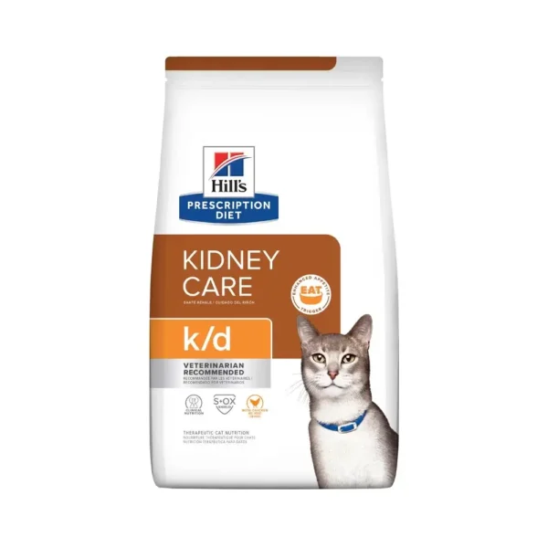 fd0d1967619baa2e2d9f6a4a18150d3c.webp Ração Hills Pd K/d Gatos Adultos Cuidado Renal 3,85 Kg