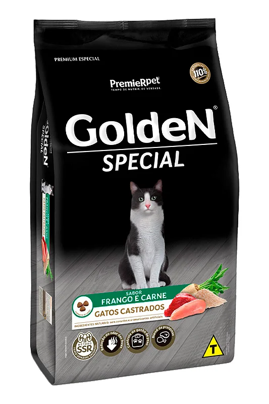 ra-o-golden-special-sabor-frango-e-carne-para-gatos-castrados-yugxqo1h84 GOLDEN SPECIAL GATOS CASTRADOS 10,1 KG SABOR CARNE FRANGO