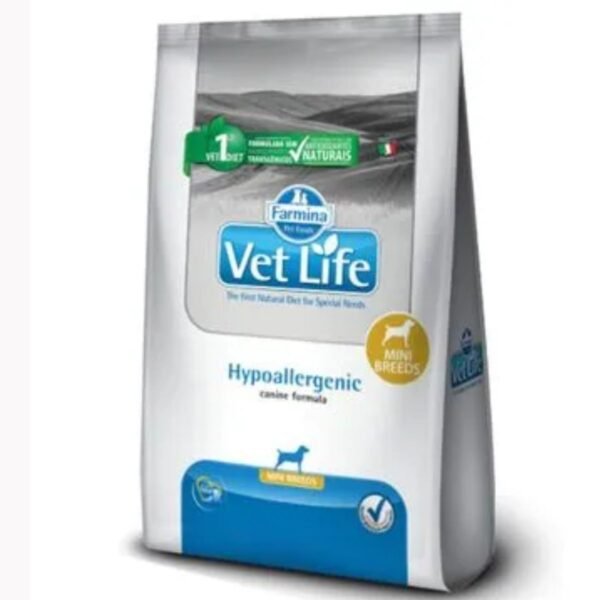 RAÇÃO VET LIFE PARA CÃES HYPOALLERGENIC MINI 2KG