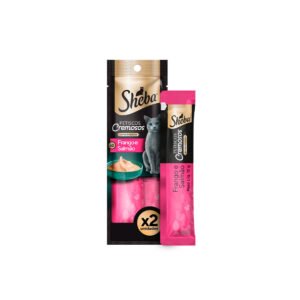33c535003342a98fec60122d04172bea.jpg PETISCO P/ GATOS SHEBA CREMOSO ATUM & SALMAO 24G