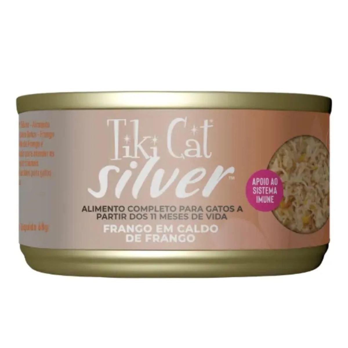 RAÇÃO ÚMIDA TIKI CAT SILVER FRANGO 68G