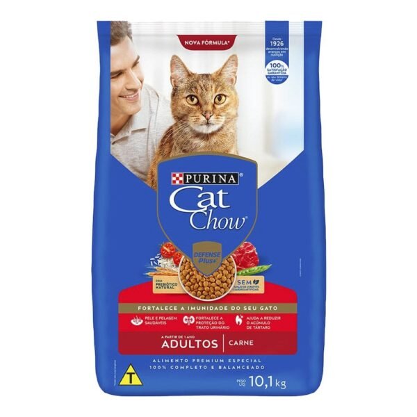 RACAO CAT CHOW PURINA ADULTOS CARNE 10,1 KG