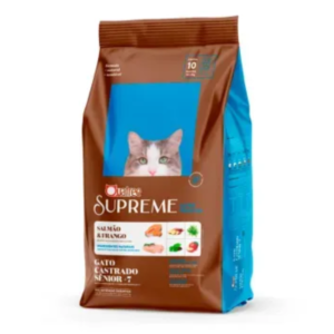 92aa96c2a6ad1769453878a11ba729cc.png RAÇÃO QUATREE SUPREME GATOS CASTRADO SENIOR +7 10.1KG