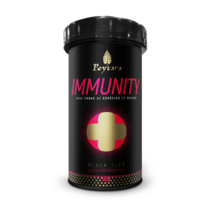 aaac8212a13a9478e9f4ca3f58d6b778.png Ração para peixes Poytara Immunity Black Line 90g