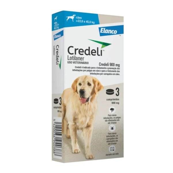 b76f1890857b27949bb5f0ea08e3638b.jpg CREDELI ANTIPULGAS P/ CÃES 900MG - 3 COMPRIMIDOS