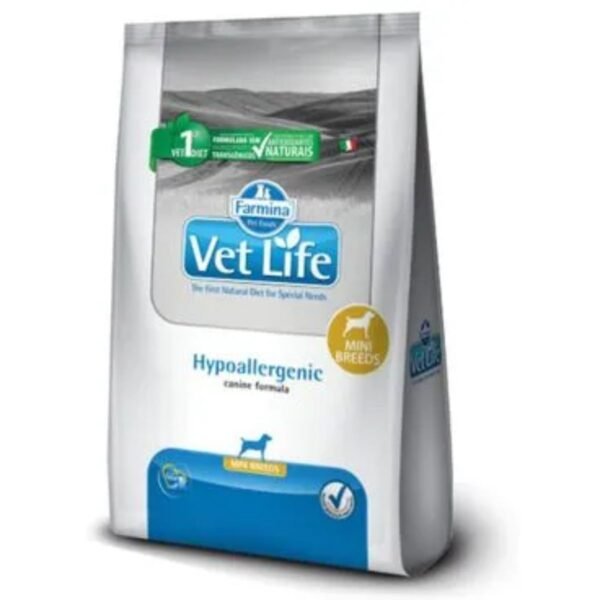 RAÇÃO VET LIFE P/ CÃES ADULTOS MINI HYPOALLERGENIC 10,1KG