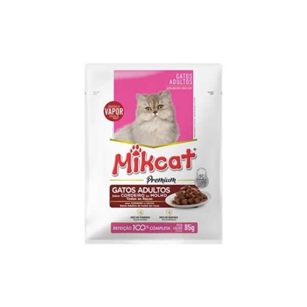 MIKCAT SACHE CORDEIRO AO MOLHO GATOS ADULTOS 85 G