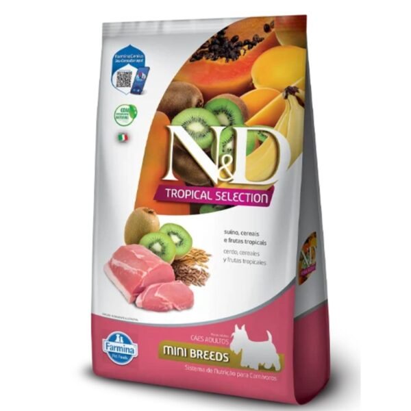d64930633e958fd31793a2e8b15dd4e0.jpg RAÇÃO ND TROPICAL CÃES ADULTOS MINI BREEDS SUÍNO 2,5KG