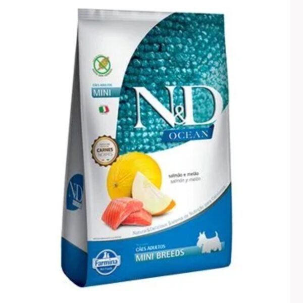 d8815d7a358407a93ce5a3c498f63e04.jpg RAÇÃO ND OCEAN P/ CÃES ADULTOS MINI SALMÃO 800G
