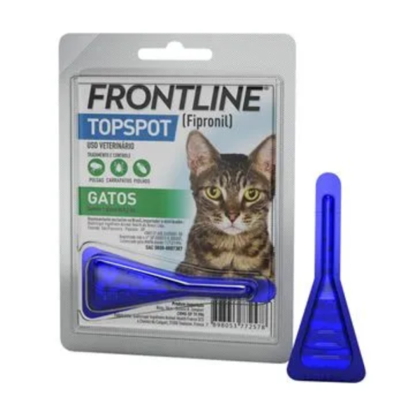 Front Line Topspot Para Gatos - Antipulgas E Carrapatos Azul