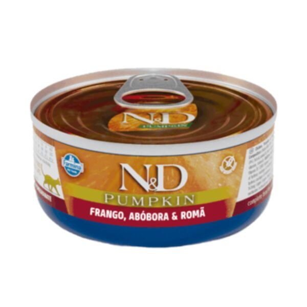 RAÇÃO ÚMIDA ND PUMPKIN PARA GATOS ADULTOS FRANGO 70G