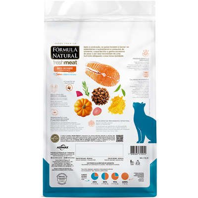 Ração Fórmula Natural Fresh Meat Salmão Gatos Castrados 1KG