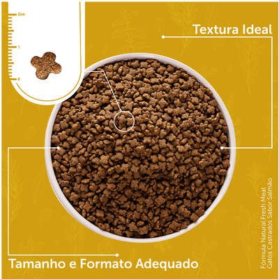 Ração Fórmula Natural Fresh Meat Salmão Gatos Castrados 1KG