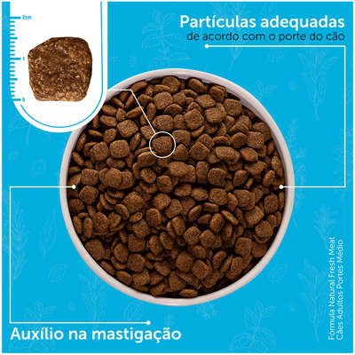 Ração Seca Fórmula Natural Fresh Meat Cães Adultos Raças Médias 2,5KG