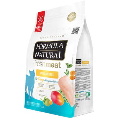 65e535933e1d0ce27042af499cf6b227.jpg Ração Fórmula Natural Fresh Meat GATO Adulto FRANGO 1KG