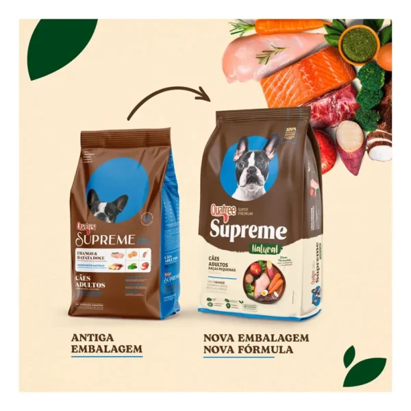 80fb59d00e42f59489577aabc7a49bb1.webp Ração Quatree Supreme Natural Cães Adultos Raças Pequenas 2,5kg