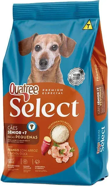 Alimento Quatree Select Cães Sênior +7 Raças Pequenas 1kg