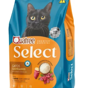 Ração Quatree Select Para Gatos Castrados Carne 1kg