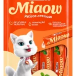Petisco Cremoso Quatree Miaow Salmão 4 Sachês de 56g