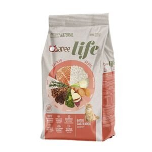 QUATREE LIFE GATOS CASTRADOS SALMAO E ARROZ 1KG